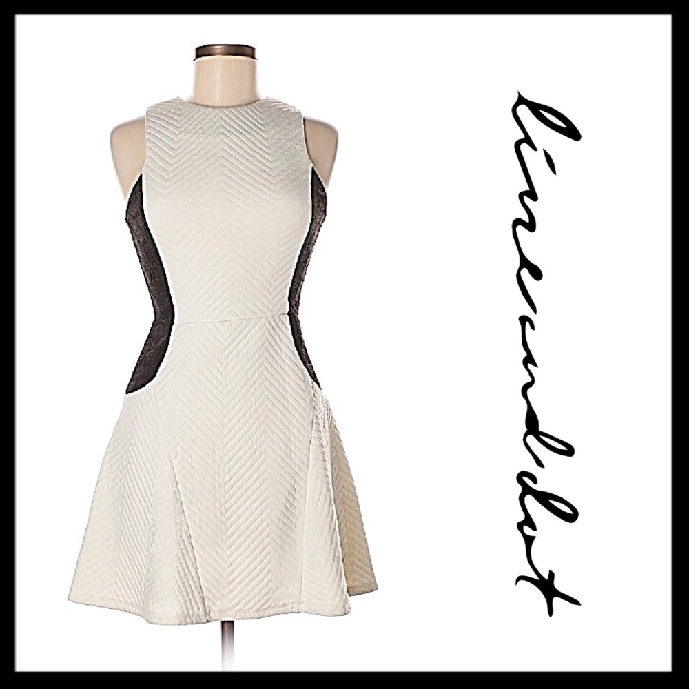 Line & Dot Color Blocked Dress